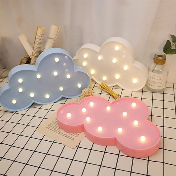 Independence Day Cloud LED Table Lamp with Ambient Lighting for Holiday Party Decorations, Wedding Centerpieces, Birthday Decor, Battery Operated