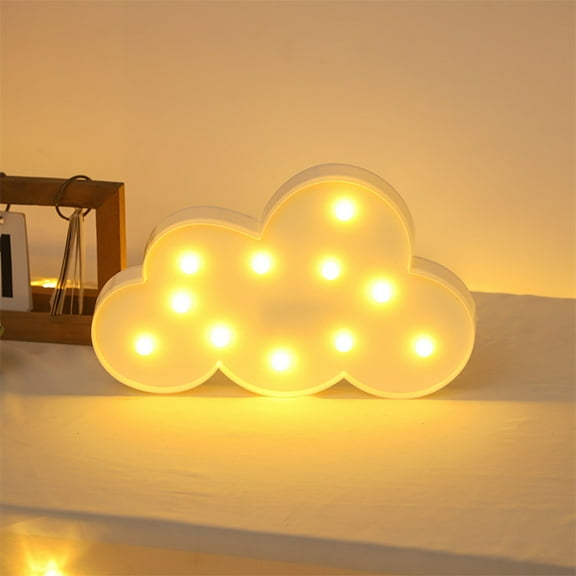Independence Day Cloud Prop Light, LED Cloud Table Lamp, Battery Powered Decorative Lighting, Wedding Holiday Party Decor, Blue Ambient Lamp