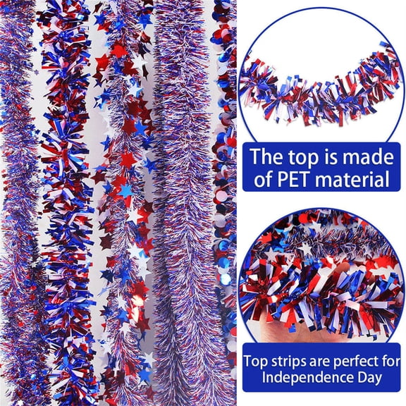 Independence Day Decoration,Patriotic Ribbon Independence Day Decorative Strip Flexible Craft Ribbon Durable Material For Party Venue Layout Gift Wrapping Home Decor