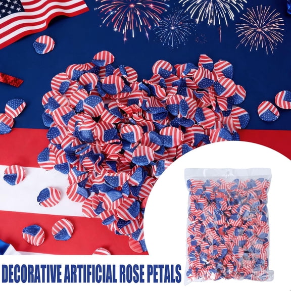 Independence Day Decorations, Artificial Flower Petals, Bulk Spread, Outdoor Venue Setup, Star Stripe Motifs, Ground Covering, 1 Pack