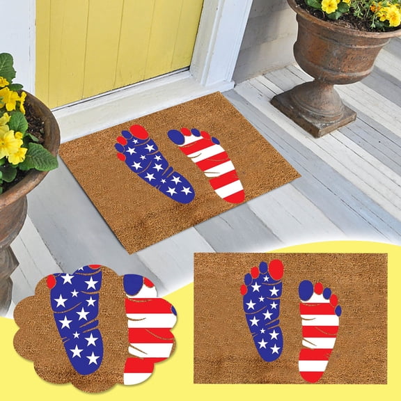 Independence Day Decorations Botrong 4th Of 7 Non-Slip Front Door Mat, Memorial Day Decorations, Patriotic Decorations, Independence Day Decorations, Welcome Mat Decoratons for Party Home Decor