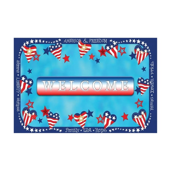 Independence Day Decorations Botrong Independence Day Decorative Door Mat Bathroom Living Room Welcome Floor Mat Decoratons for Patriotic Party Memorial Day Home Decor