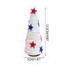 Independence Day Decorative Cone Shaped Table Tray Memorial Display Stand Handmade Wood Rope Craft