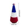 Independence Day Decorative Cone Shaped Table Tray Memorial Display Stand Handmade Wood Rope Craft