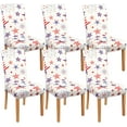 thumbnail image 1 of Independence Day Dining Room Chair Covers Set of 6,4th of July Fireworks Star Flag Dining Chair Cover,Stretchy Removable Washable Dining Chair Cover,Suitable for 4th of July Kitchen Dining Room Decor, 1 of 6
