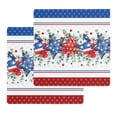 thumbnail image 1 of Independence Day Dish Towels Set, Waffle Weave Kitchen Towels 2 Pieces, Star Stripe Flag Eucalyptus Red Blue Microfiber Hair Face Bath Tea Towel Absorbent Quick Drying Cleaning Dish Cloths, 12"x12", 1 of 7