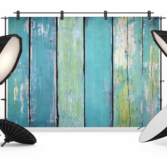 Abstract Broad Backdrop for Photography, Vintage Blue Wood Grain Impressionist Photo Backdrop Portrait Background Party Banner Photo Backgrounds for Studio Booth Props, 7x5ft