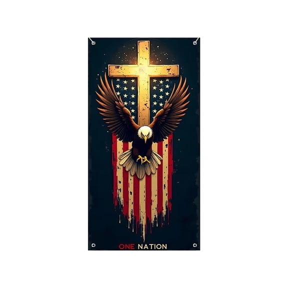Independence Day Door Cover 35.4 x 70.8 Inch Backdrop Photography Background Outdoor/Indoor Party Supplies