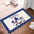 thumbnail image 1 of Independence Day Doormat Gnomes Front Door Mat Welcome Doormat- God Bless America Dwarfs Patriotic USA Flag Entrance Mat Low-Profile Floor Mat for Indoor/ Apartment/ Home/ Office, 18 x 30 Inch, 1 of 6