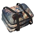 thumbnail image 1 of Independence Day Double Layered Insulated Lunch Bag with Two Compartments, Large Capacity, Handheld Portable Lunch Bag for Refrigerated Meals - 7.1x11.4x16.1 Inches, 1 of 6