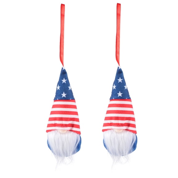 Toyandona 2Pcs White Plush Dwarf Ornament for Independence Day Desk and Shelf Decor