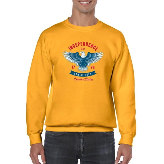 Independence Day Eagle Sweatshirt Men -Image by Shutterstock, Male Large