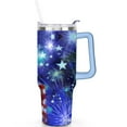 thumbnail image 1 of Independence Day Edition 40oz Tumbler with Handle – Leak Proof Straw Lid, Stainless Steel Travel Mug for Hot and Cold Beverages, 1 of 5