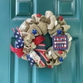 thumbnail image 1 of Independence Day Festival prop fabric garland Home Decor Wreath, Hanging Upside Down Door Hanging Wreath for Indoor and Outdoor, Memorial Day, Independence Day Home Decor (Style A), 1 of 6