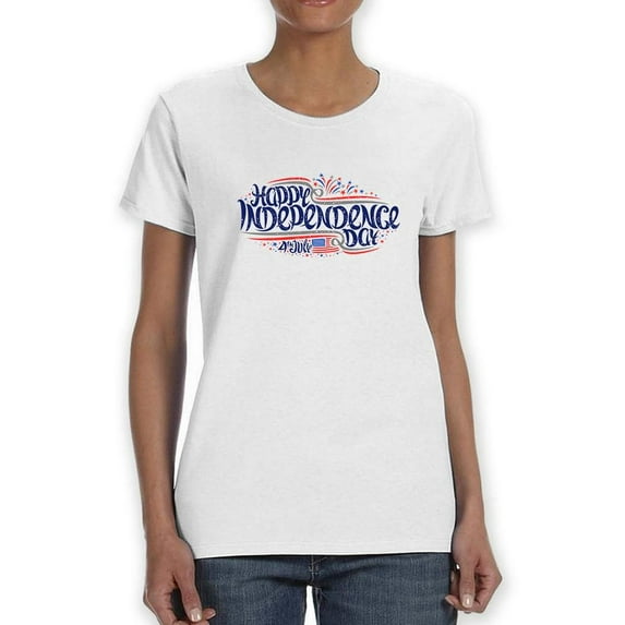 Independence Day Fireworks Shaped T-Shirt Women -Image by Shutterstock, Female 3X-Large