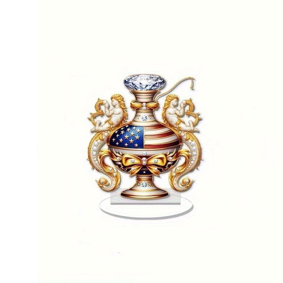 Independence Day Flag Decorative Acrylic Flat Art Piece