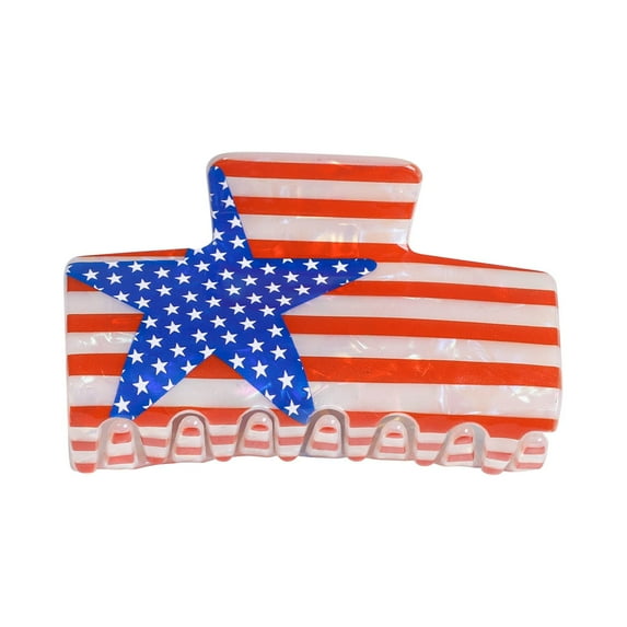 Independence Day Flag Hair Clip Patriotic Headdress Barrettes for Women and Girls