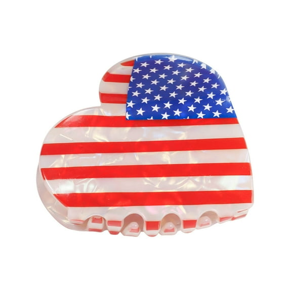Independence Day Flag Hair Clip Patriotic Headdress Barrettes for Women and Girls