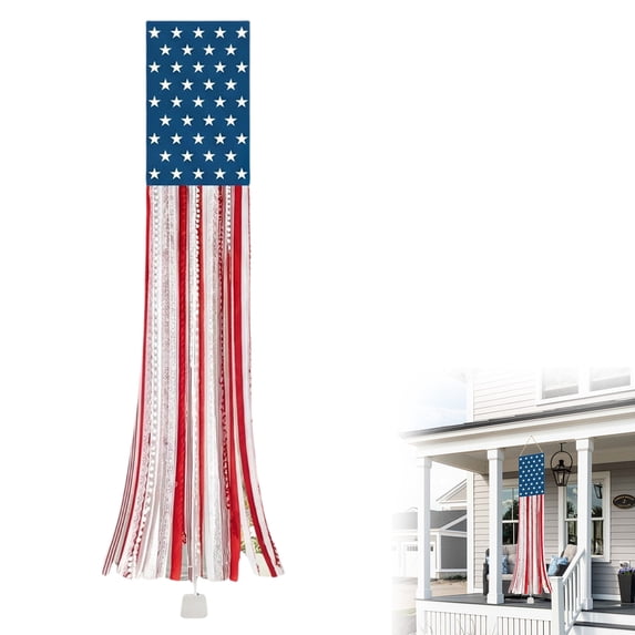 Independence Day Flag Patriotic Flags Door Bunting Banner Red White Blue Banner Wall Mounted and Door Hanging Decoration for 4th Of July Memorial Day Anniversary Celebration 70.87in