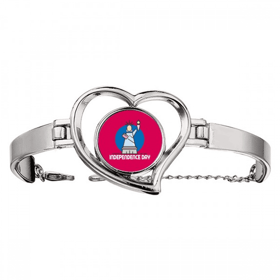 Independence Day Freedom Unity Bracelet Heart Jewelry Wire Bangle