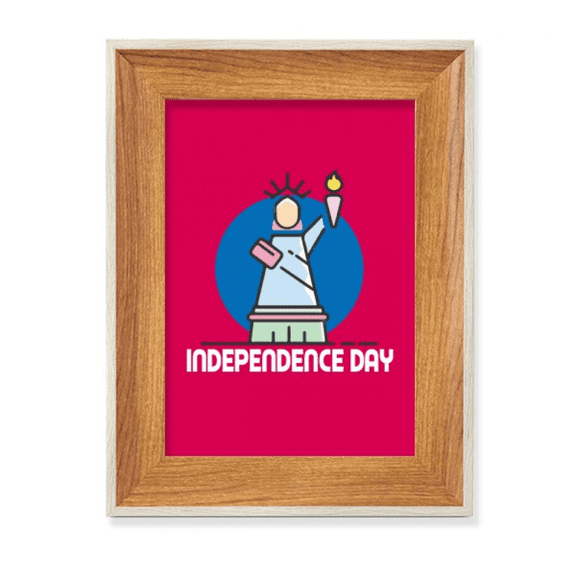 Independence Day Freedom Unity Desktop Wooden Photo Frame Display Picture Art Painting Multiple Sets