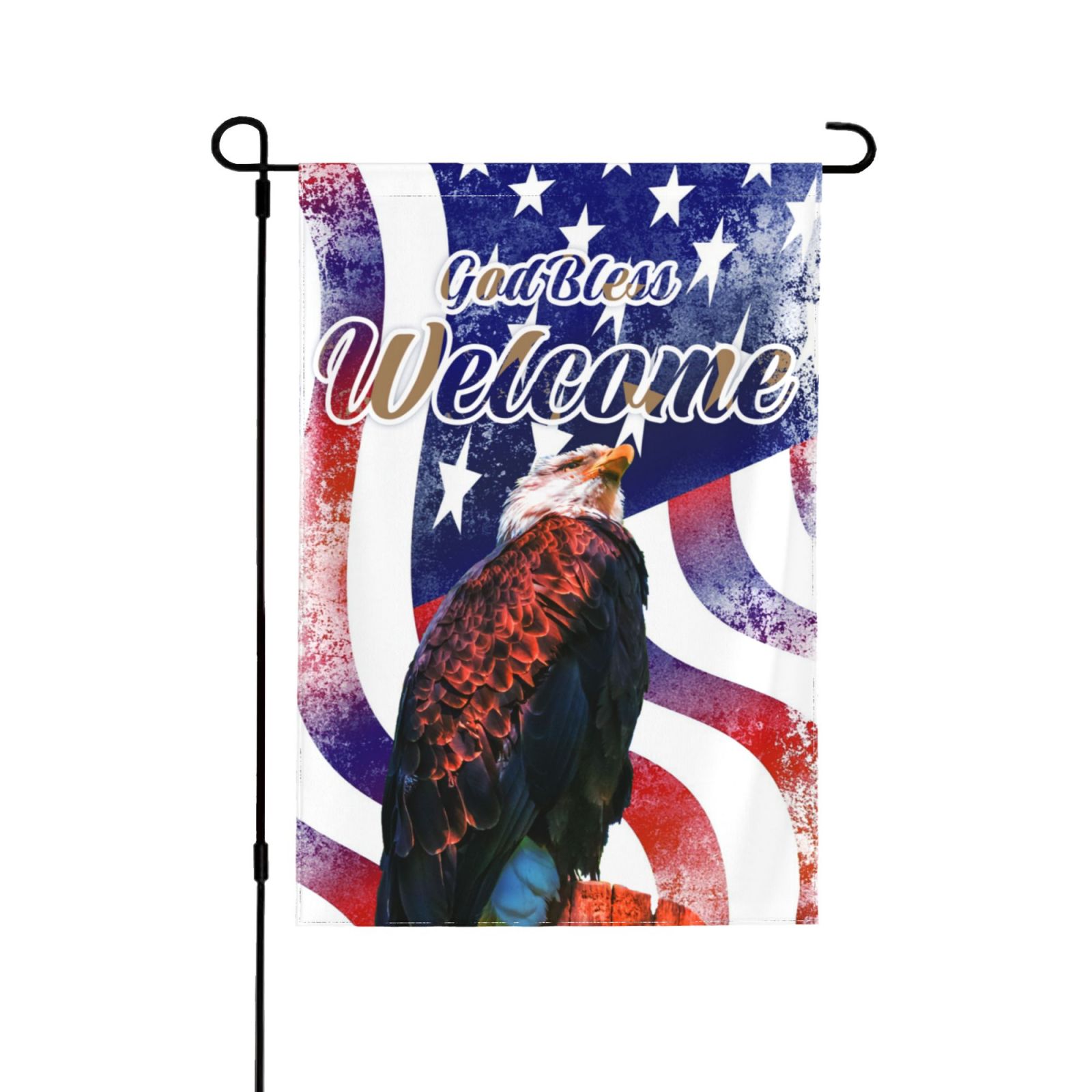Independence Day Garden Decor Flags, American Flag Eagle Prints Double