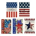 thumbnail image 1 of Independence Day Garden Flag 4th of July Garden Flags Linen Double-sided Red Blue White Patriotic American Flag USA Yard Flag for Memorial Day,Veteran's Day Farmhouse Holiday Outside, 1 of 6