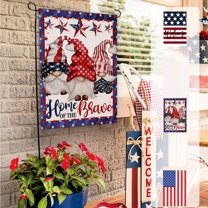 Independence Day Garden Flag Stars and Stripes Memorial Day Garden Flags Courtyard Terrace Outdoor Event Decoration Hanging Flag 4th Of July Home Yard Lawn Decorations 12.5x18.5 Inch
