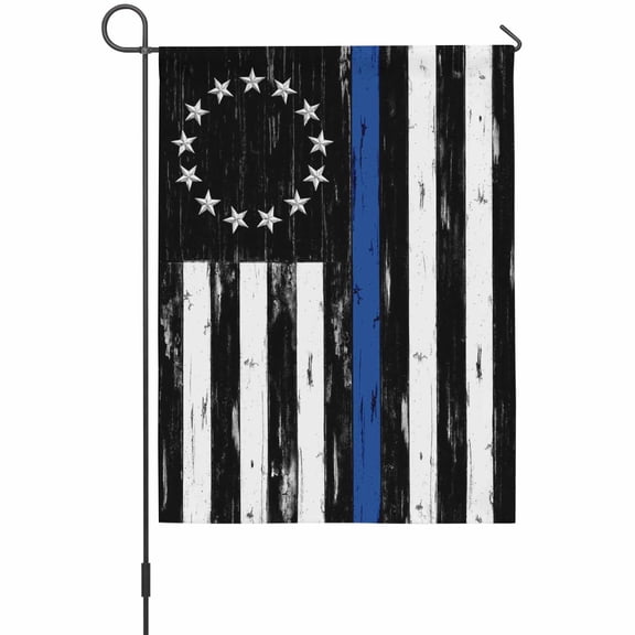 Independence Day Garden Flags For Outdoor, Watercolor U. S. Flag Cute Rottweiler Butterfly Retro Small Double Side Yard Flags Weather Proof Garden Decor for Lawn Outside Holiday 12 x 18 Inches