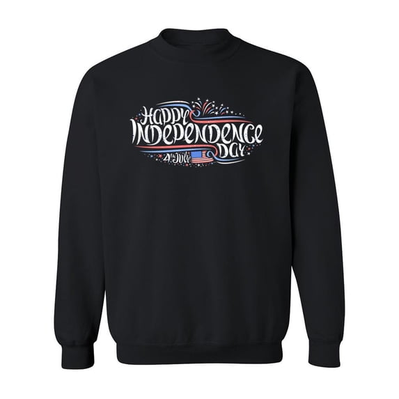 Independence Day Greeting Sweatshirt Men -Image by Shutterstock, Male 5X-Large