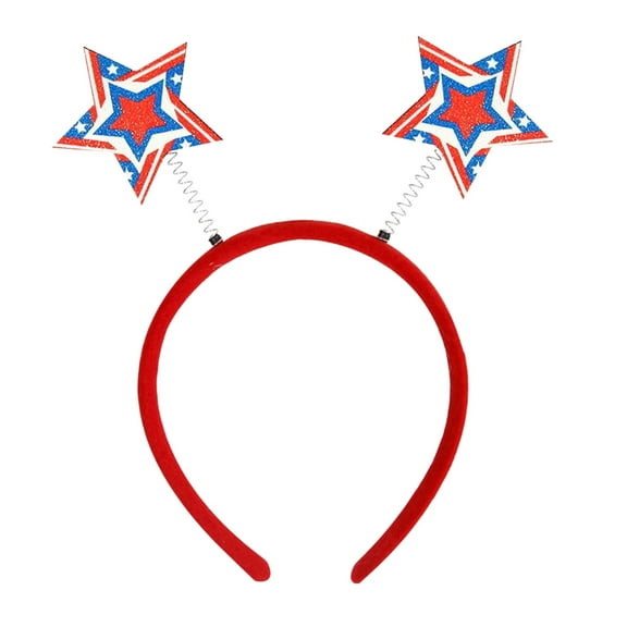 Independence Day Hair Bands 4th of July Party Decorations Plastic Flag Stripe Headbands Colorful Headwear for Family Parades Home Celebrations (Multicolor 9.84x9.84in 0.04lb)
