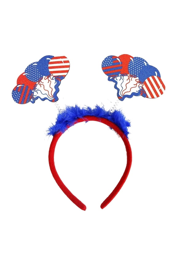 Independence Day Hair Bands Patriotic Headbands USA Flag Headbands Red White Blue Color Stripe Headbands Party Decorations Festival Accessories 4th of July Party Supplies Plastic Headwear