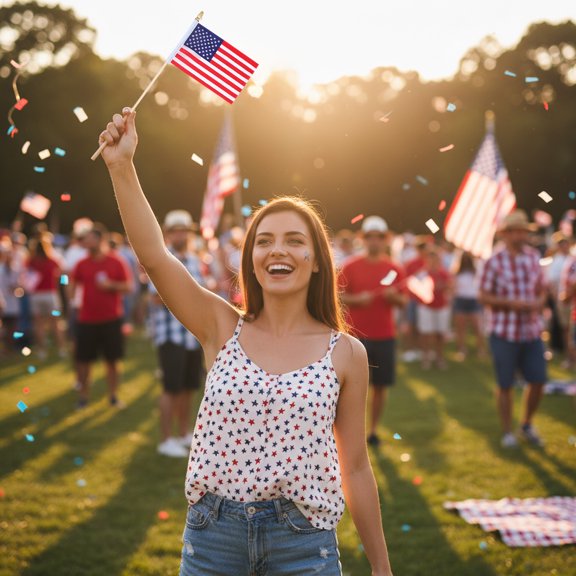 Independence Day Hand Held Flags, Patriotic Labor Day Flags, Red White Blue Mini Handheld Flags for Holiday Celebration Party Parades Decor