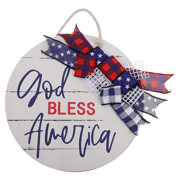 Independence Day Hanging Board Wooden Sign Plaque Door Wall Hanging Decoration