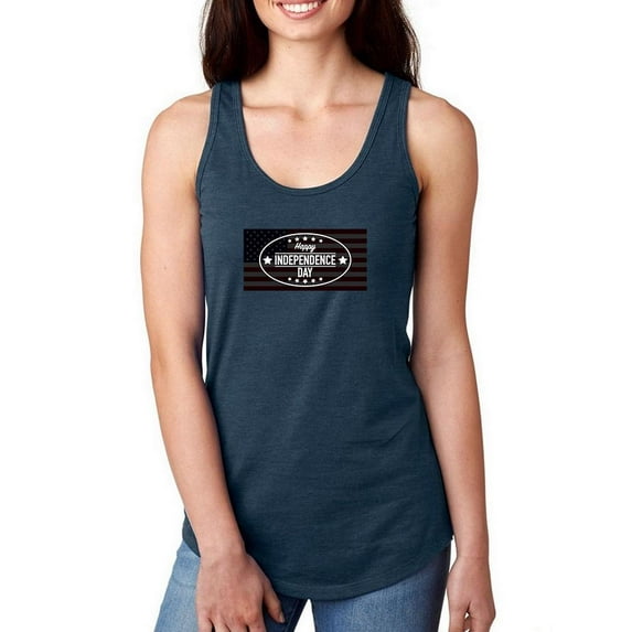 Independence Day Happy Racerback Tank Women -Image by Shutterstock, Female Medium
