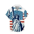 thumbnail image 1 of Independence Day Hawaiian Shirt for Men Summer Patterns Print Short Sleeve Button Down Shirts Tops Lightweight Relaxed Fit Elastic Tees for Beach Vacation, 1 of 5