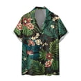 thumbnail image 1 of Independence Day Hawaiian Shirt for Men Summer Patterns Print Short Sleeve Button Down Shirts Tops Lightweight Relaxed Fit Elastic Tees for Beach Vacation, 1 of 5