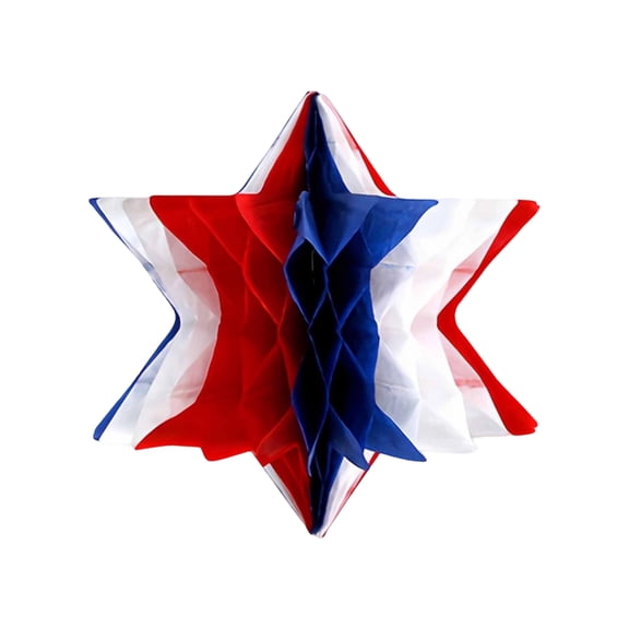 Independence Day Honeycomb Decorations, Patriotic Hanging Decor Set, 3D Layered Design, For Memorial Day Party, 12-Piece Kit