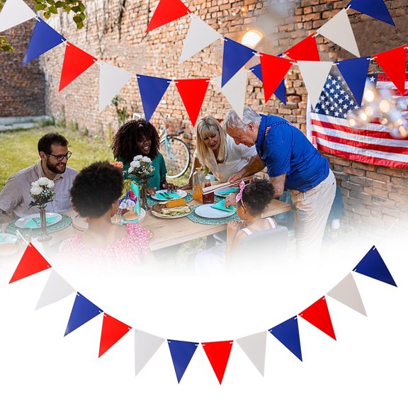 Independence Day, Independence Day Pennants Decorated Pull Flags