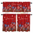 thumbnail image 1 of Independence Day Kitchen Curtains Sets for Windows 36 Inch Length, 4th of July Red Striped Stars Patriotic Rod Pocket Window Treatments Tier Curtains and Valances Set for Bedroom/Bathroom, 1 of 8