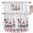 thumbnail image 1 of Independence Day Kitchen Curtains Valances 3 Piece Set, Gonome Rod Pocket Tier Curtain and Valance Drapes for Small Window 36 Inch Length for Bedroom Cafe, 1 of 9