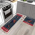 thumbnail image 1 of Independence Day Kitchen Rugs and Mats Set of 2, Patriotic Stars on Wood Plank Non-Slip Floor Doormat Comfort Area Runner Rug and Mat, USA Flag Indoor Entrance Carpet Home Decor, 1 of 6