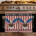 thumbnail image 1 of Independence Day Kitchen Towels Set of 4, Eagle U.S Flag Red Blue Stripes Retro Absorbent Dish Towels for Kitchen, Microfiber Hand Towel, Quick Drying Tea Towel for Cleaning Decorative Dishcloths, 1 of 7