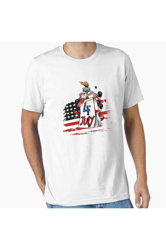Independence Day, Liberty, Fourth Of July T-Shirt, Gift For Patriotic, Independence Day Shirt, Red White Blue Shirt, S-5XL Birthday Gifts; For Men & Women