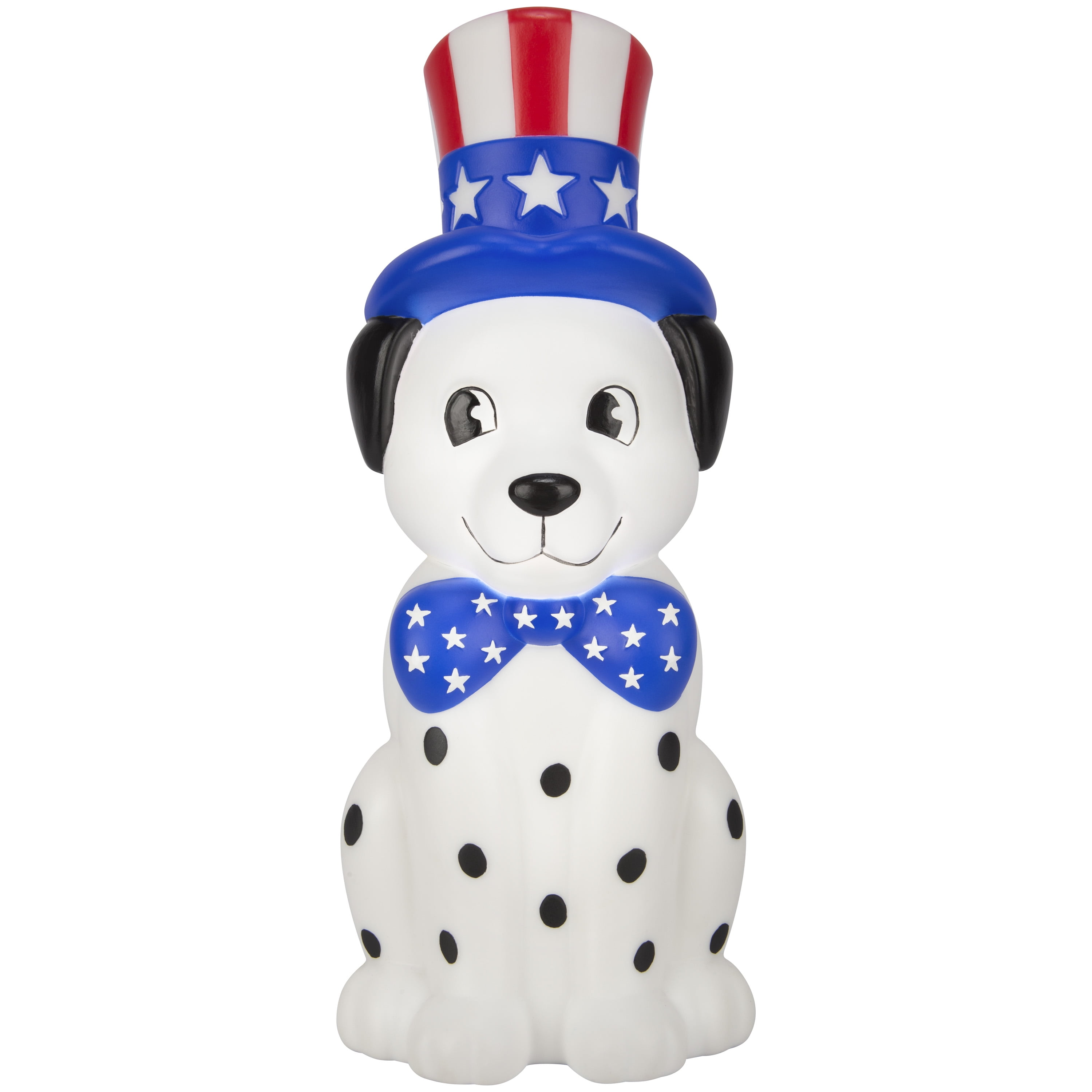 Independence Day Lighted Blow Mold Indoor Décor Patriotic Dalmatian Puppy 13.97 in x 4.60 in x 5.63 in 0.77 lb