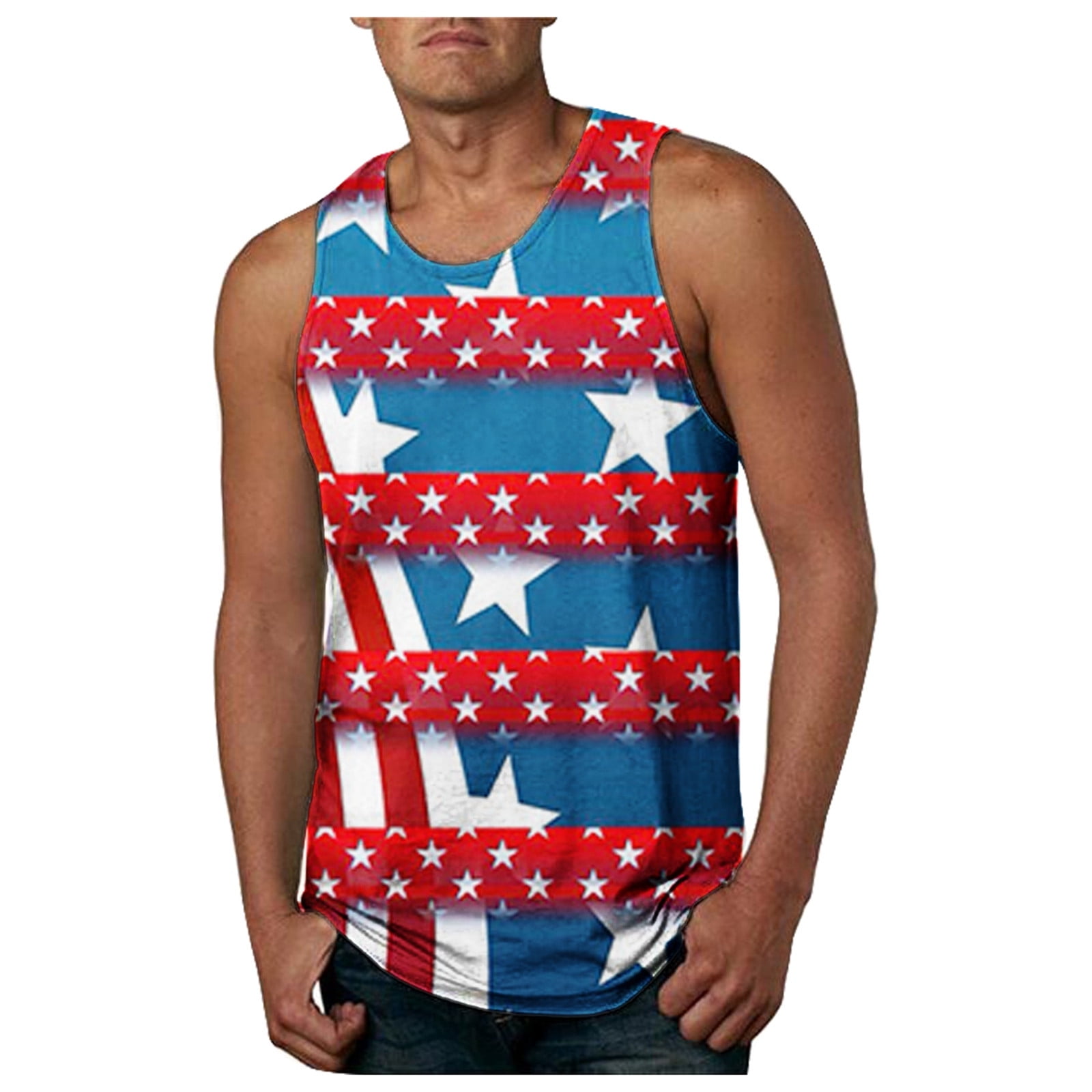 Independence Day Men's Casual Flag Vest July 4th Independence Day Flag ...