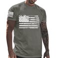 thumbnail image 1 of Independence Day Men's Patriotic American Flag T-Shirt Stylish USA Flag Graphic Tee Comfortable Casual Wear for Independence Day, 1 of 3