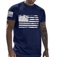 thumbnail image 1 of Independence Day Men's Patriotic American Flag T-Shirt Stylish USA Flag Graphic Tee Comfortable Casual Wear for Independence Day, 1 of 4