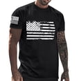 thumbnail image 1 of Independence Day Men's Patriotic American Flag T-Shirt Stylish USA Flag Graphic Tee Comfortable Casual Wear for Independence Day, 1 of 3