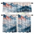 thumbnail image 1 of Independence Day Mountain Landscape Kitchen Curtains Valances and Tiers Set of 3 American Flag Green Mountain Forest Tier Curtains and Valance with Rod Pocket for Small Windows, 27.5"x36", 1 of 9